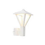 Outdoor LED Wall Sconce in Black or White for Modern Courtyards