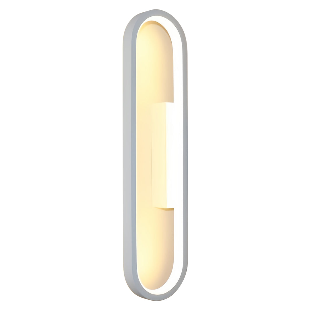 Modern Minimalist Oval LED Wall Sconce with Warm Ambient Glow
