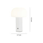 Mushroom Table Lamp with Iron Base and Rotomolded Shade