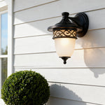 Vintage Outdoor Wall Sconce with Clear Glass Shade