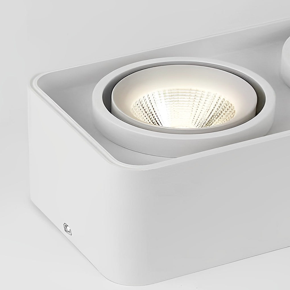 Modern Surface Mounted LED Spot Light with Adjustable Heads for Ceilings