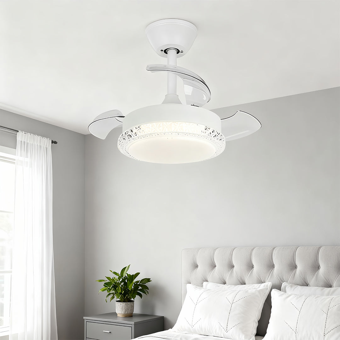 Modern 3-Blade Ceiling Fan with Dimmable LED Light for Contemporary Interiors