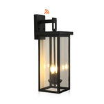 Noir Outdoor Wall Sconce — IP65 Waterproof Iron LED Lantern for Courtyard & Entryway