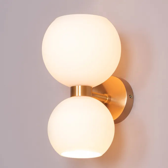 Twin Sphere Contemporary Wall Light