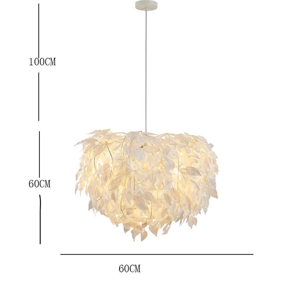 Modern Scandinavian Fabric Pendant Light White Gold Led Dimmable 24