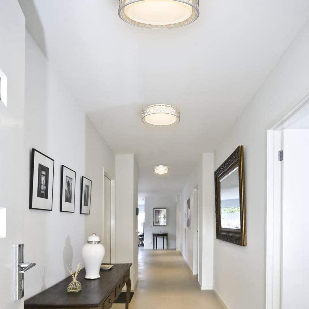Lumina Drum LED Flush Mount Ceiling Light in Nordic Metal