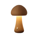 Aurora Wooden Mushroom Table Lamp with Touch Dimming
