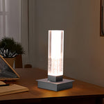 Cordless Square Table Lamp with Dimmable LED – Modern Nightstand Light