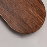 Mid-Century Wood Grain LED Wall Sconce with Spherical Shade
