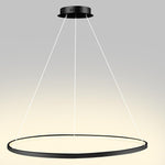 Round Geometric 30 Watt Single Ring Integrated Led Modern Bedroom Pendant