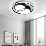Trio of Illumination: Modern LED Flush Mount Ceiling Light in Matte Black