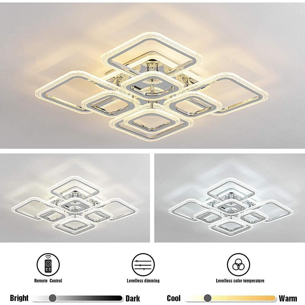 Lumina Square LED Flush Mount Ceiling Light – Modern Minimalist Ambient Illumination