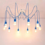 Cluster Spider Pendant Lighting 10 Heads Diy Adjustable Ceiling Lights
