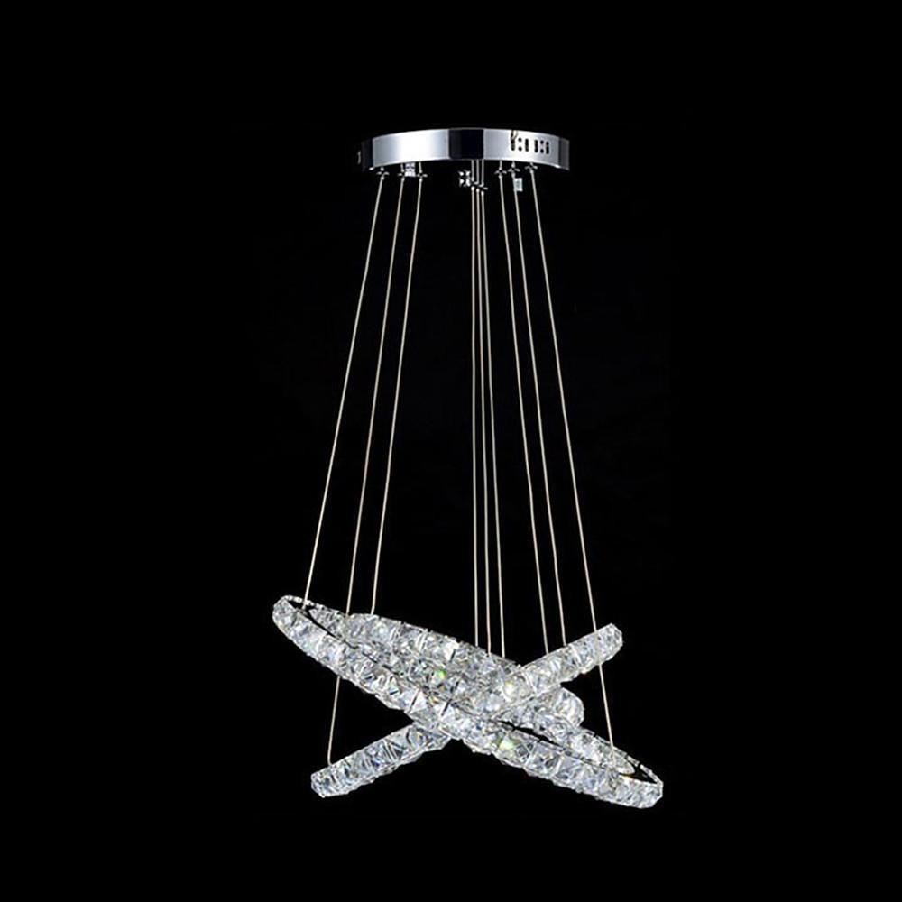 Luxury Crystal Led Chandelier 3 Tier Geometric Or Stacked Led Pendant Light