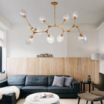 Nordic Branches Bubble Sputnik Chandelier 5 To 11 Lights Gold Finish