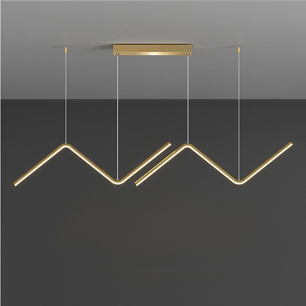 Wave LED Pendant Light in Black or Gold for Modern Interiors