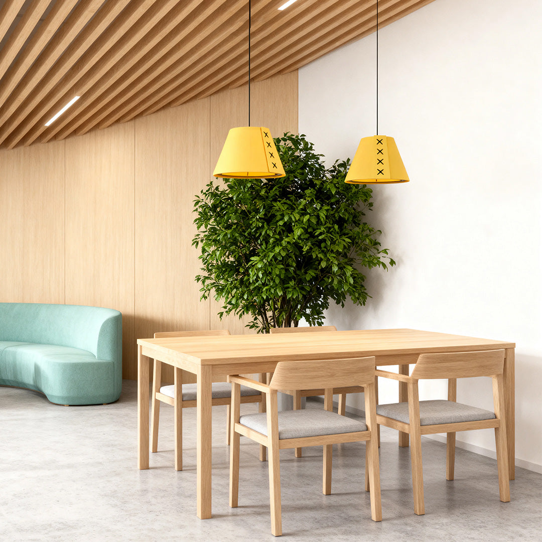 Blue Felt Pendant Light with Acoustic Design for Modern Interiors