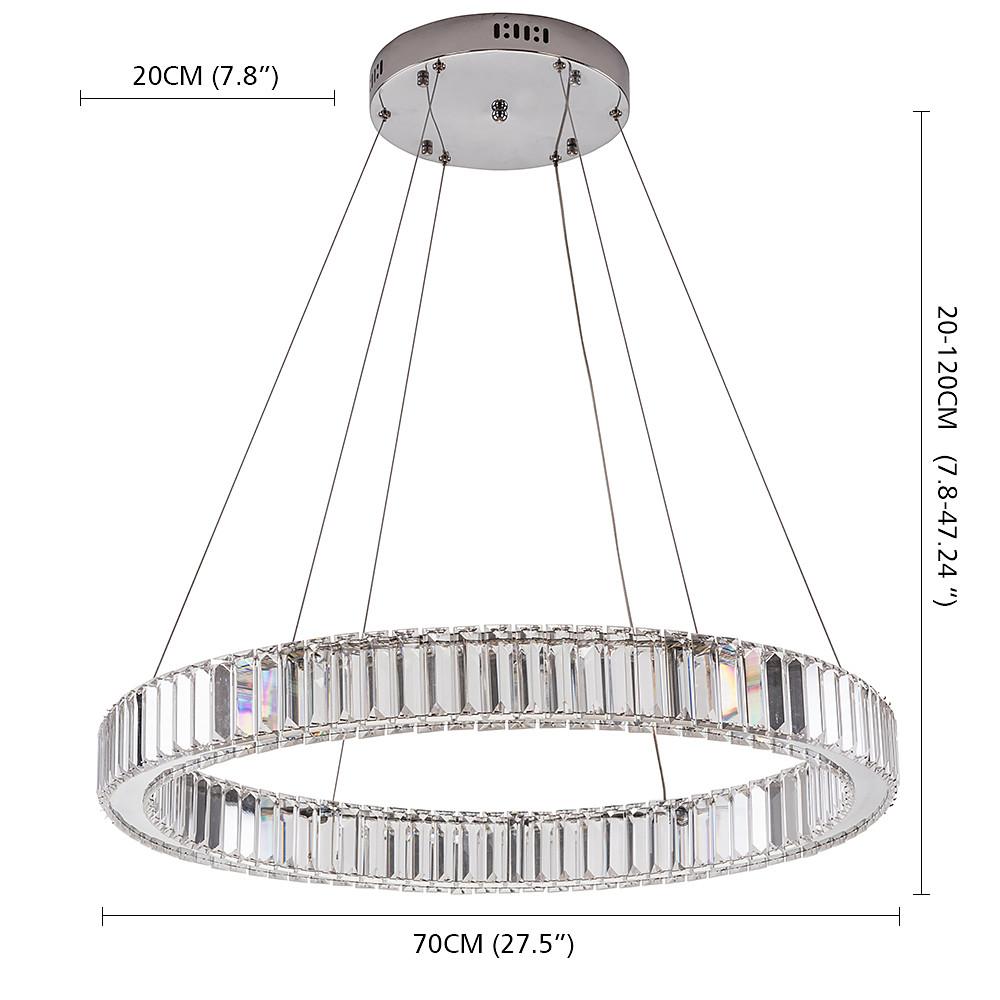 Luxury 1 Light Ring Shaped Wagon Wheel Chandelier In Gold Finish