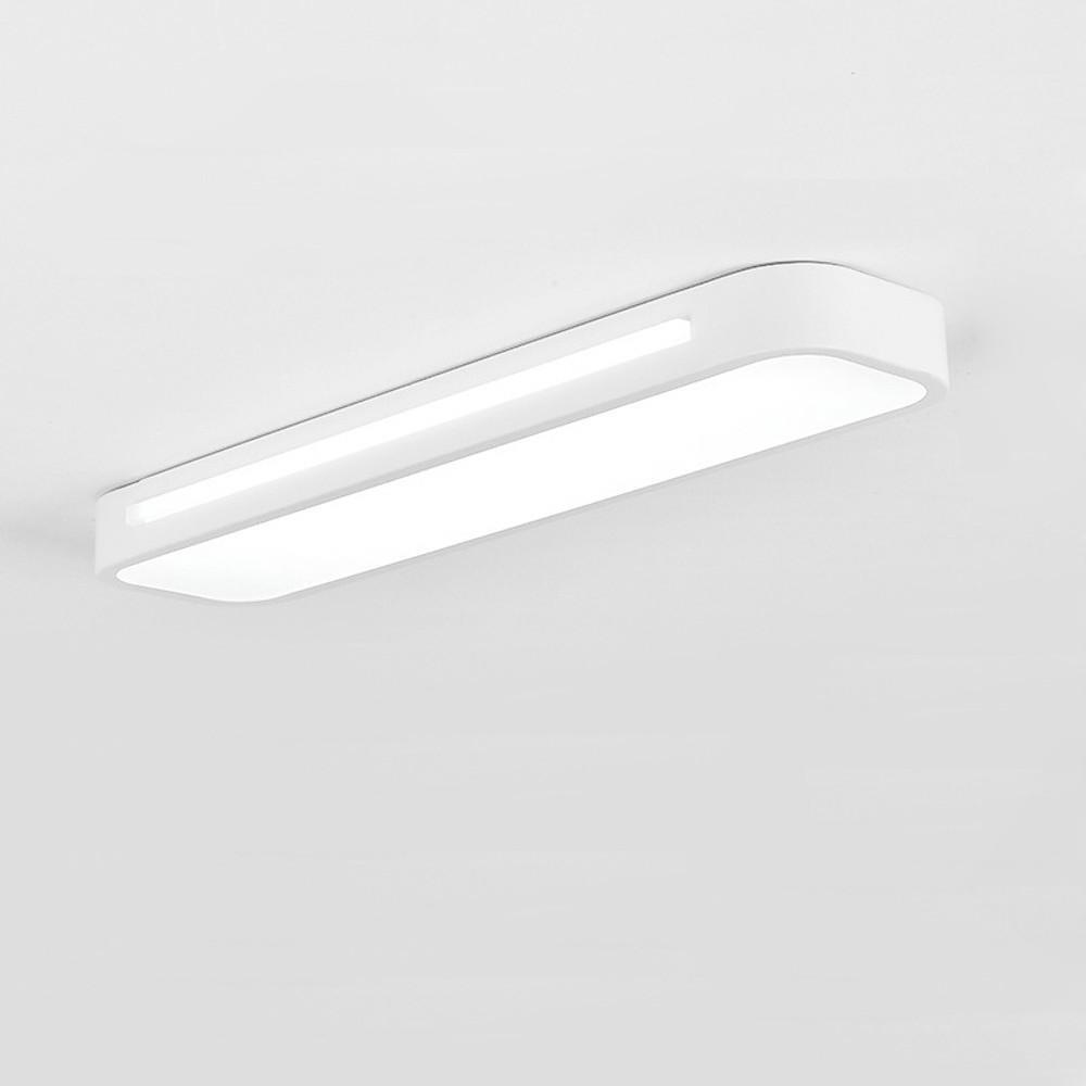 19 In W 1 Light Long Oval Led Flush Mount Minimalist Rectangular Ceiling Light
