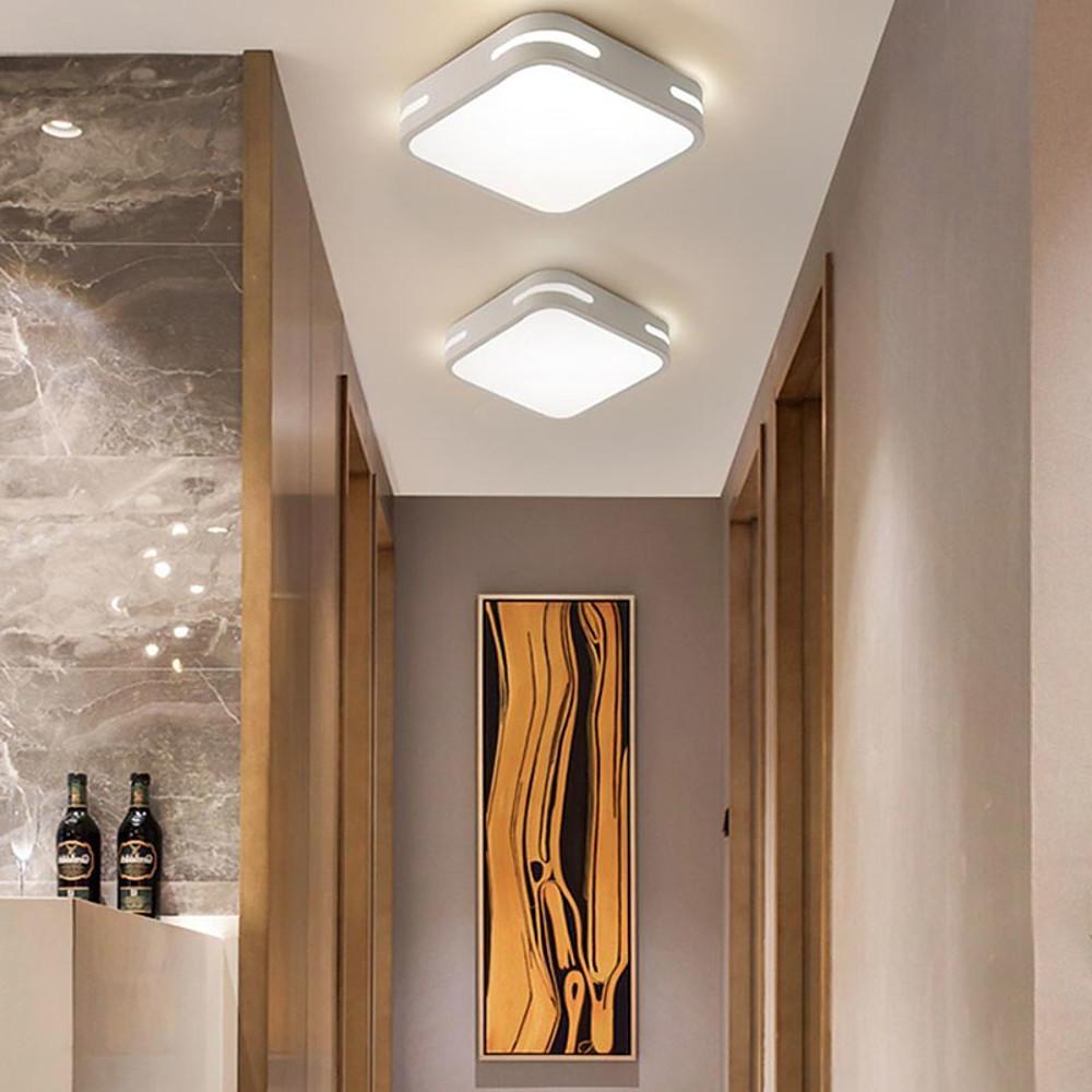 Lumina Square LED Flush Mount Ceiling Light in Acrylic and Metal