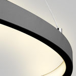 Round Geometric 30 Watt Single Ring Integrated Led Modern Bedroom Pendant