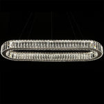 Chrome Golden Crystal Clear Beauty Oval Ring Hanging Pendant Chandelier