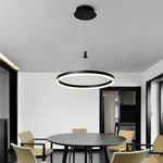 Corona 12 16 24 Wide Circle Led Ringed Glow Modern Chandeliers Hanging Ring Pendant Light
