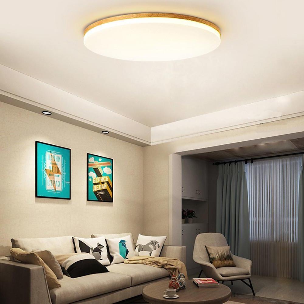 Aurelia Wood & Acrylic LED Flush Mount Ceiling Light