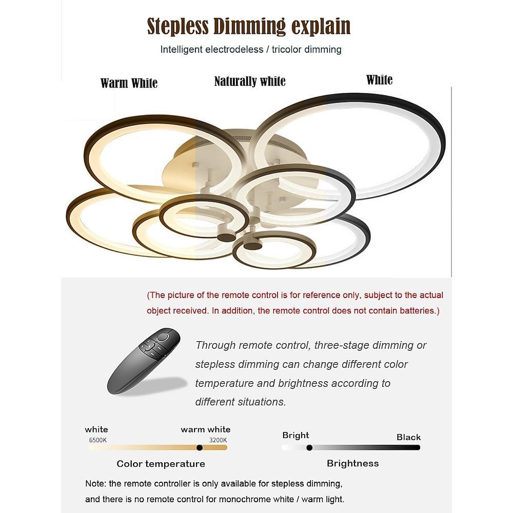 Elegant Semi Flush Mount Ceiling Lights With Unique Overlapping Rings