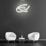 Lumina Wave Crystal LED Chandelier in Stainless Steel