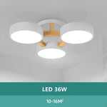 Aurelia Trio LED Flush Mount Ceiling Light in Metal and Wood