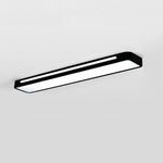 Modern Rectangular LED Flush Mount Ceiling Light in Black or White
