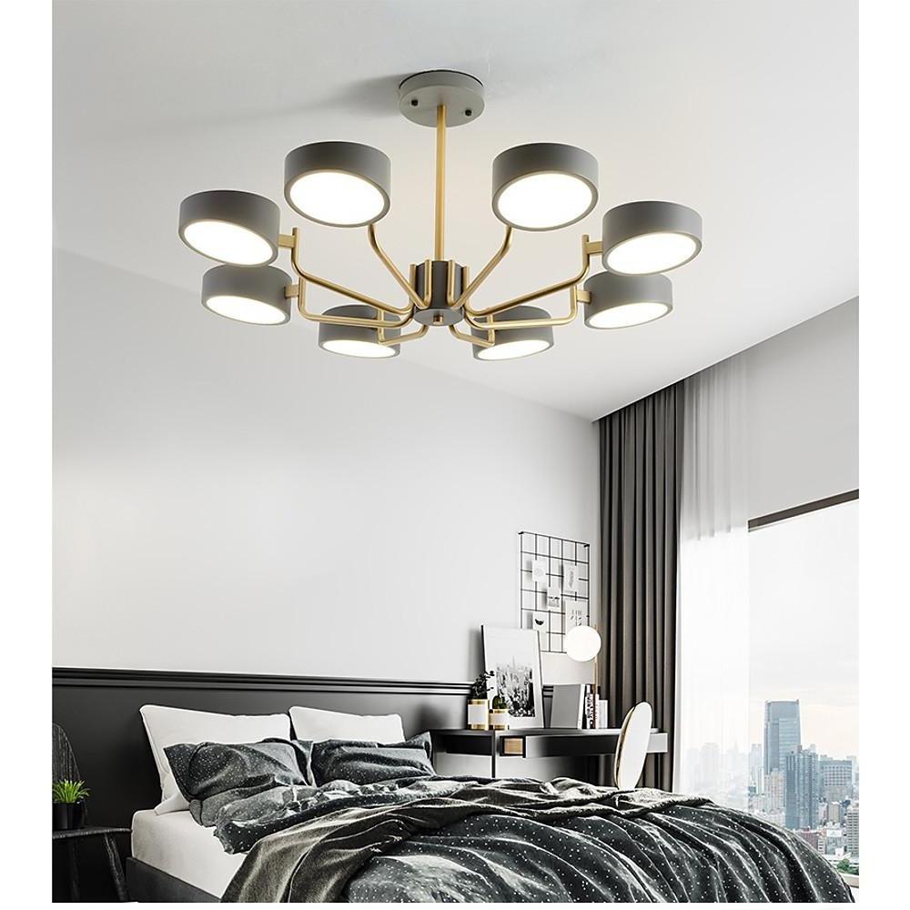8 Light Tasking Chandelier Fixed 24 Height 3000K 5400K