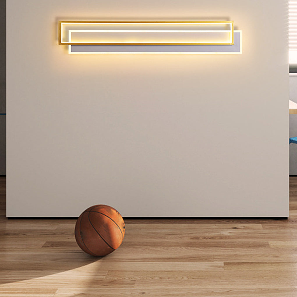 Modern LED Wall Sconce with Three-Step Dimming in Black or Gold