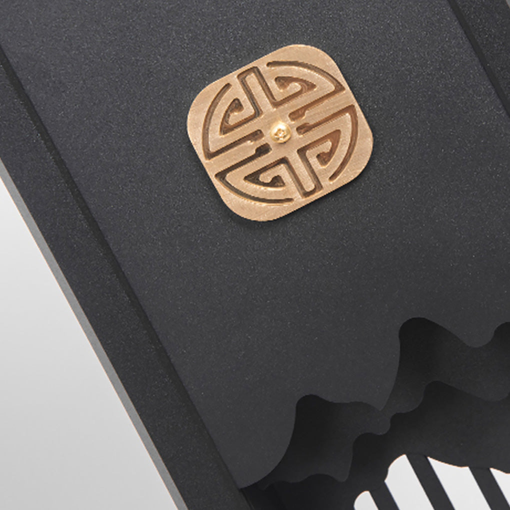 Artisan Cut-Out LED Landscape Light in Black Stainless Steel for Modern Courtyards