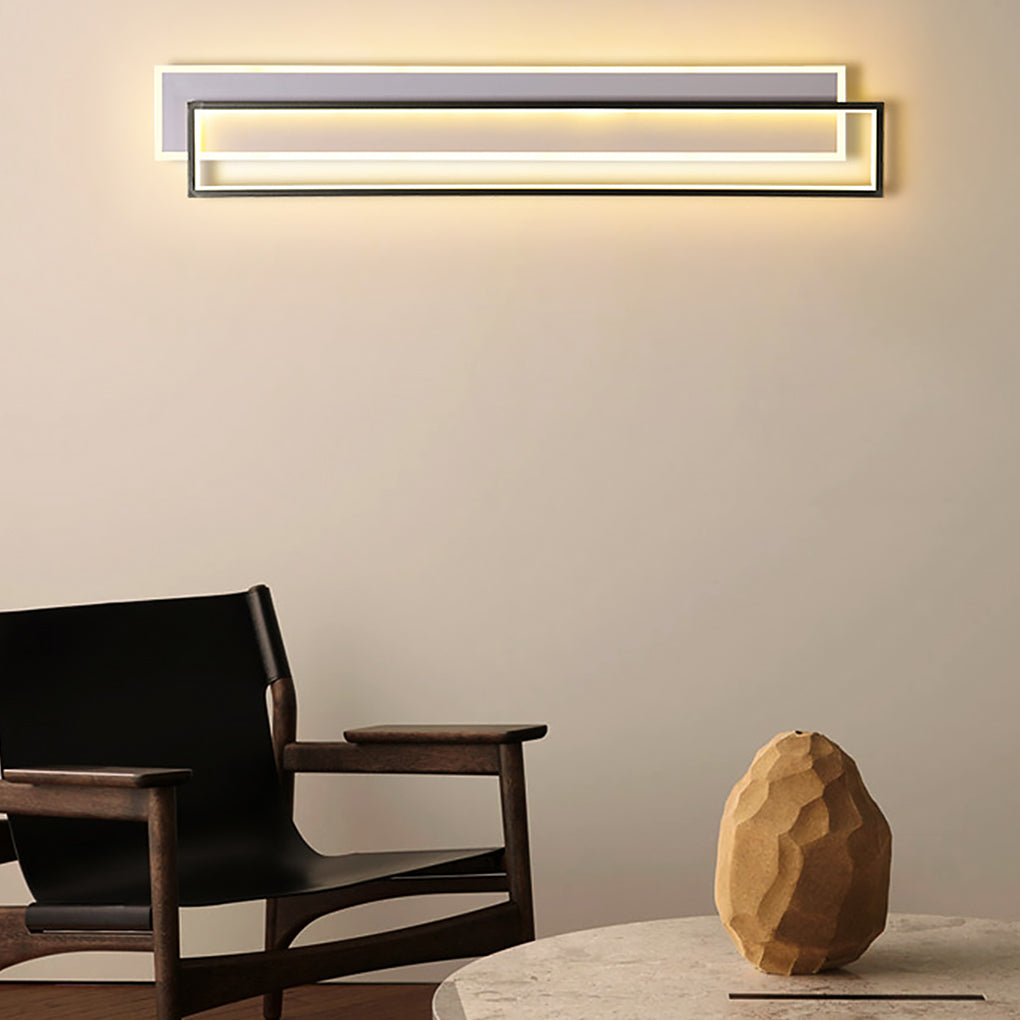 Modern LED Wall Sconce with Three-Step Dimming in Black or Gold