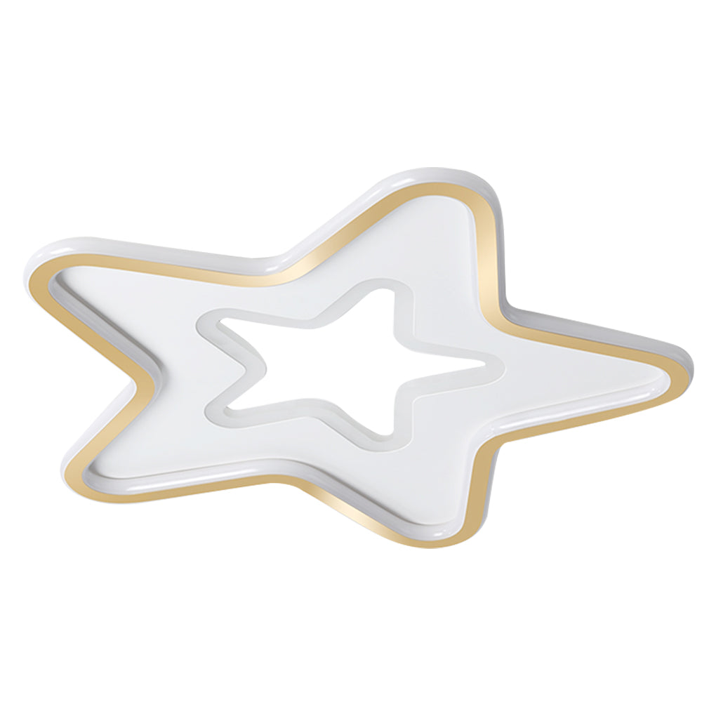 Nordic Simple Led Ultra Thin Five Pointed Star Ceiling Light Kids Bedroom Lamp