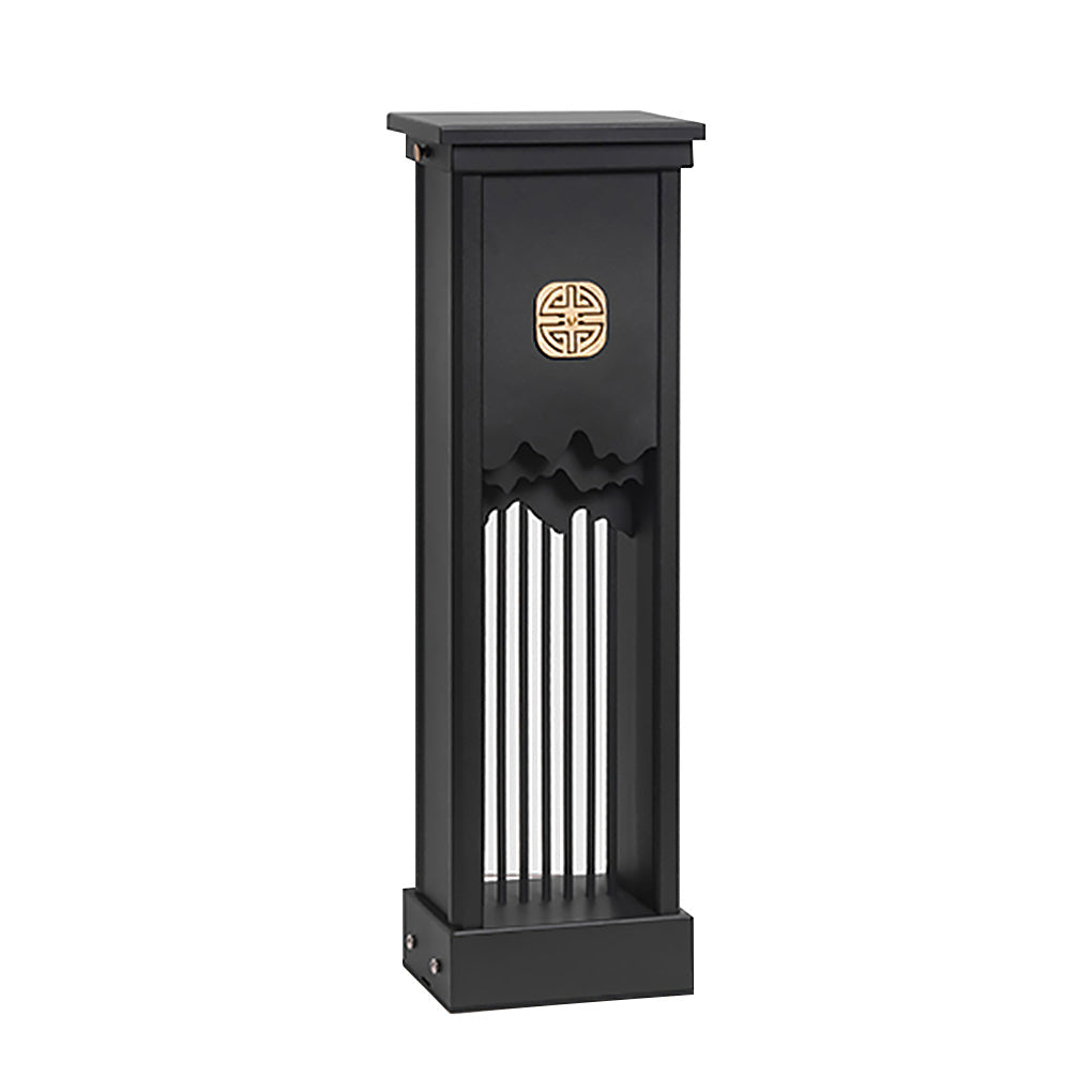 Artisan Cut-Out LED Landscape Light in Black Stainless Steel for Modern Courtyards