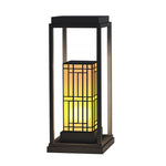 Lattice Outdoor Wall Lantern in Stainless Steel with Marble Accent