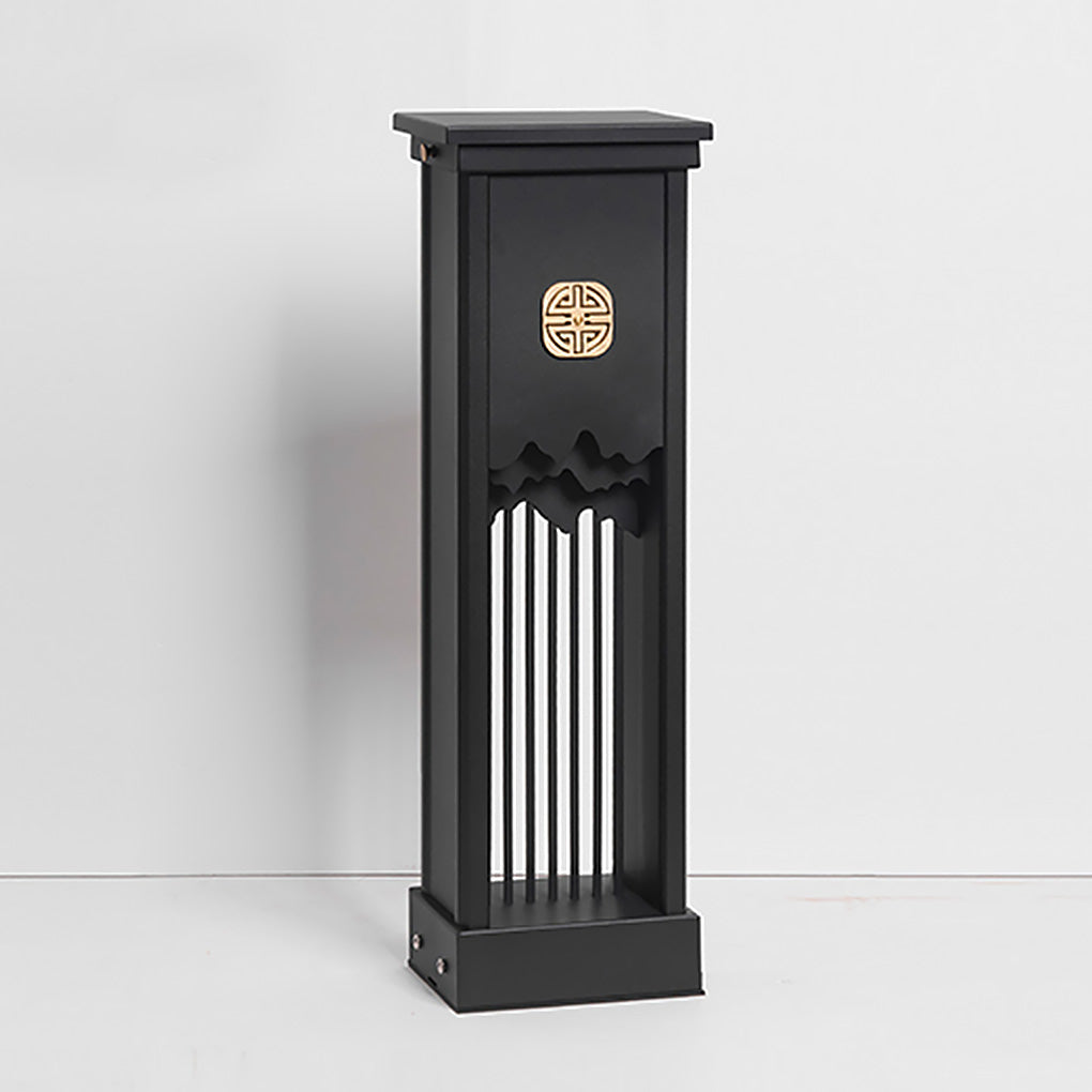 Artisan Cut-Out LED Landscape Light in Black Stainless Steel for Modern Courtyards