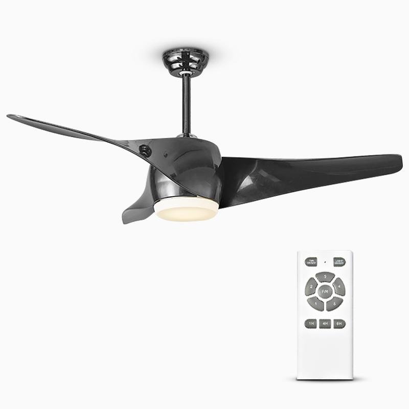Aria 52-Inch LED Ceiling Fan with Remote Control in Wood, White, or Black