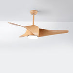 Aria 52-Inch LED Ceiling Fan with Remote Control in Wood, White, or Black
