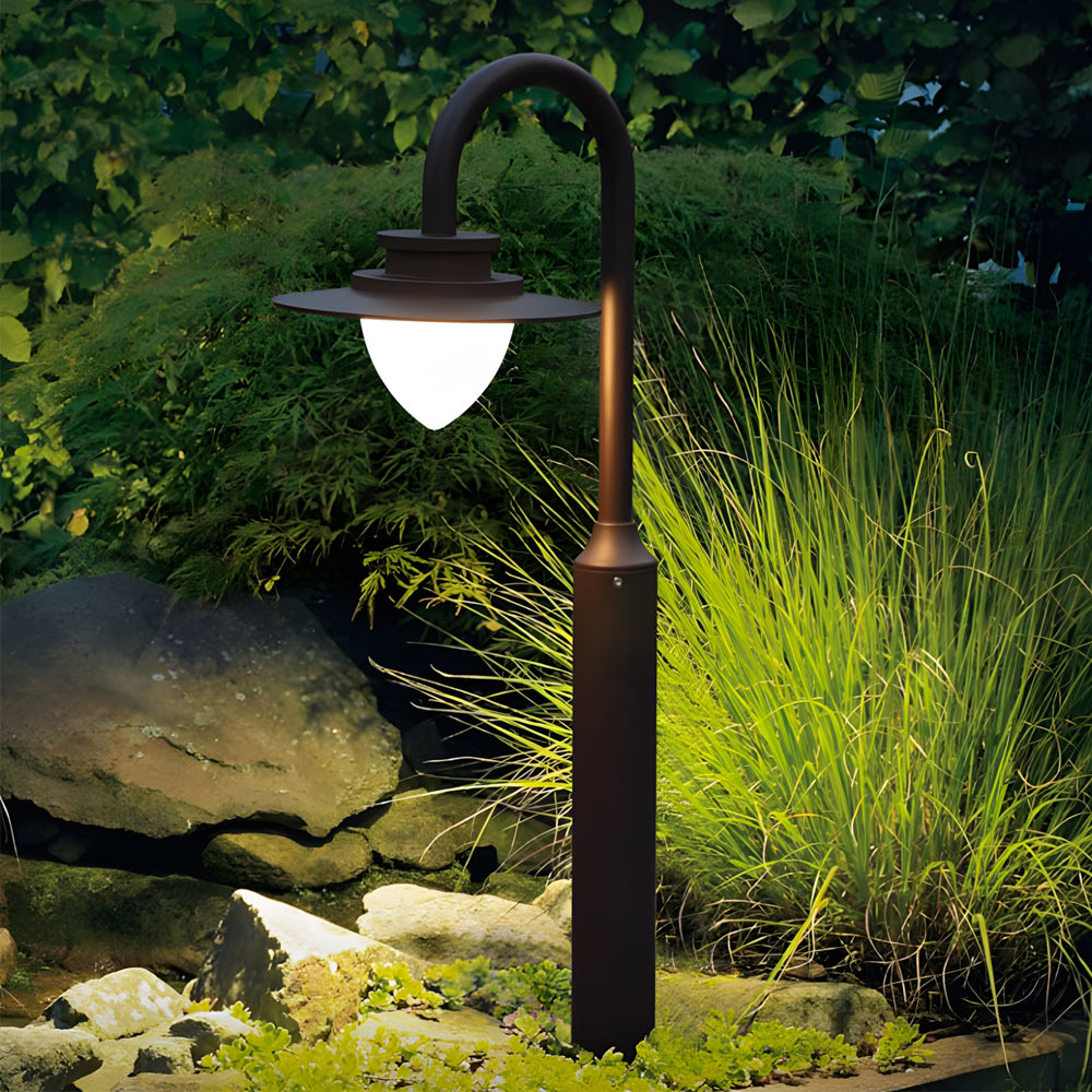 Arc LED Lawn Lamp for Modern Courtyards | Minimalist Outdoor Lighting