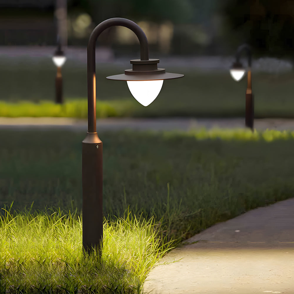 Arc LED Lawn Lamp for Modern Courtyards | Minimalist Outdoor Lighting