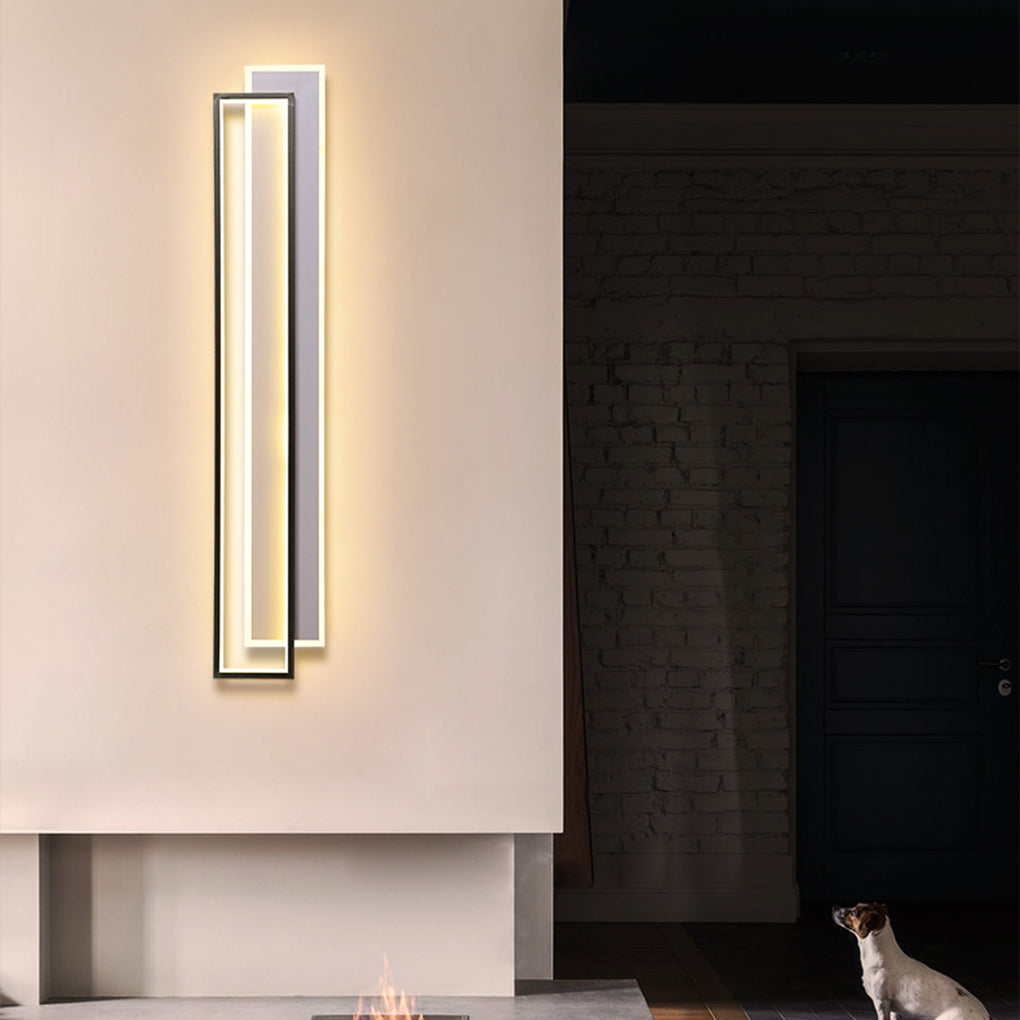 Modern LED Wall Sconce with Three-Step Dimming in Black or Gold