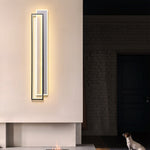 Modern LED Wall Sconce with Three-Step Dimming in Black or Gold