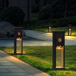 Artisan Cut-Out LED Landscape Light in Black Stainless Steel for Modern Courtyards