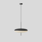Opal Disc Modern Pendant Light with Opalescent Polymer Shade