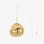 Lava Swag Pendant Light – Sculptural Molten Shade with Mirror Effect