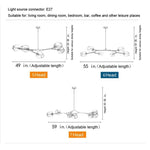 Globe Sputnik Industrial Glass Chandelier Modern Lighting With Customizable Color Shades